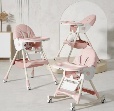 Kidilo 8131A Premium 2-in-1 Baby High Chair and Rocker