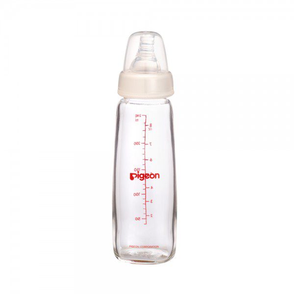 PIGEON NURSING BOTTLE WITH PERISTALTIC NIPPLE (GLASS)