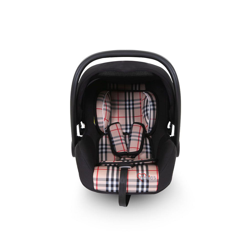 2-IN-1 BABY CARRIER &amp; CAR SEAT – NEWBORN TO 18 MONTHS (BEIGE CHECK, UNISEX)