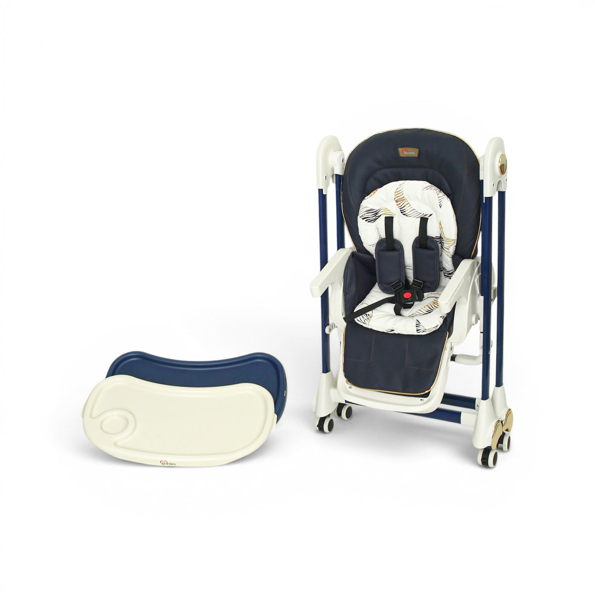 TINNIES BABY HIGH CHAIR W/SWING - BLUE