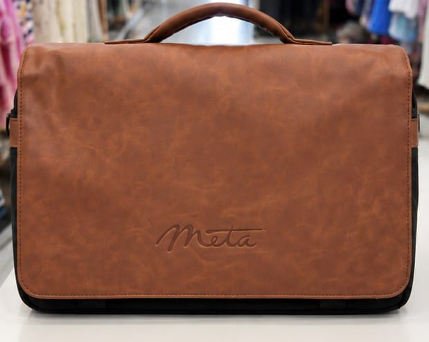 Premium Leather Mommy Diaper Bag | Multi-Functional Baby Nappy Bag with Spacious Storage (Brown & Black)