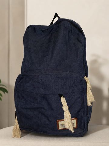 Classic Navy Blue Casual Backpack – Lightweight Multi-Purpose Travel, School & Daily Use Bag