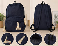 Classic Navy Blue Casual Backpack – Lightweight Multi-Purpose Travel, School & Daily Use Bag - View 2