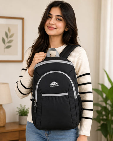 Polar Pack Premium Black Laptop Backpack | Lightweight Water-Resistant Travel & School Bag with Multiple Compartments