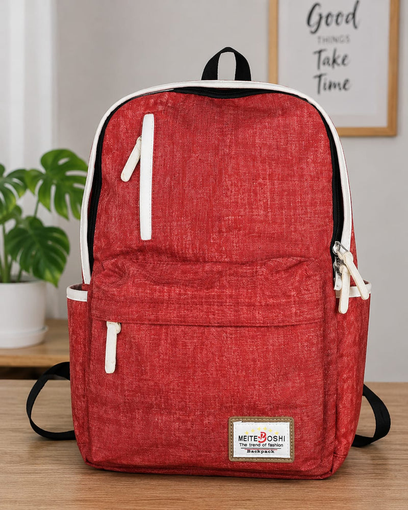 Premium Multi-Purpose Casual Backpack – Red | Lightweight Travel, School & Daily Use Bag