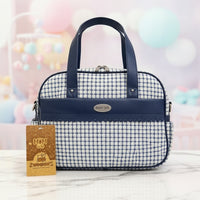 Baby Sky Premium Diaper Bag – Stylish Multi-Function Baby Travel & Maternity Bag with Shoulder Strap (Blue Checkered) - View 3