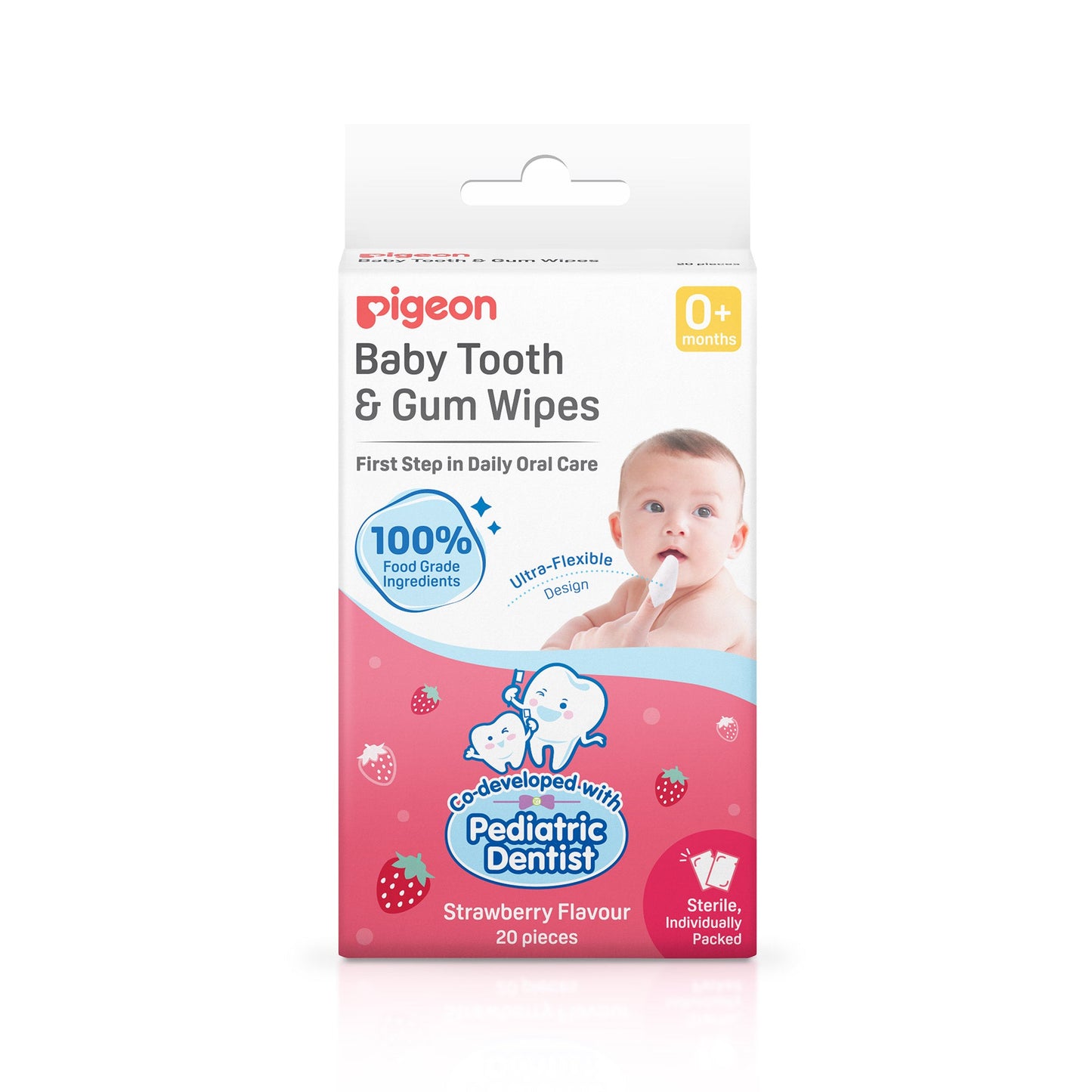 BABY TOOTH & GUM WIPES STRAWBERRY 20S