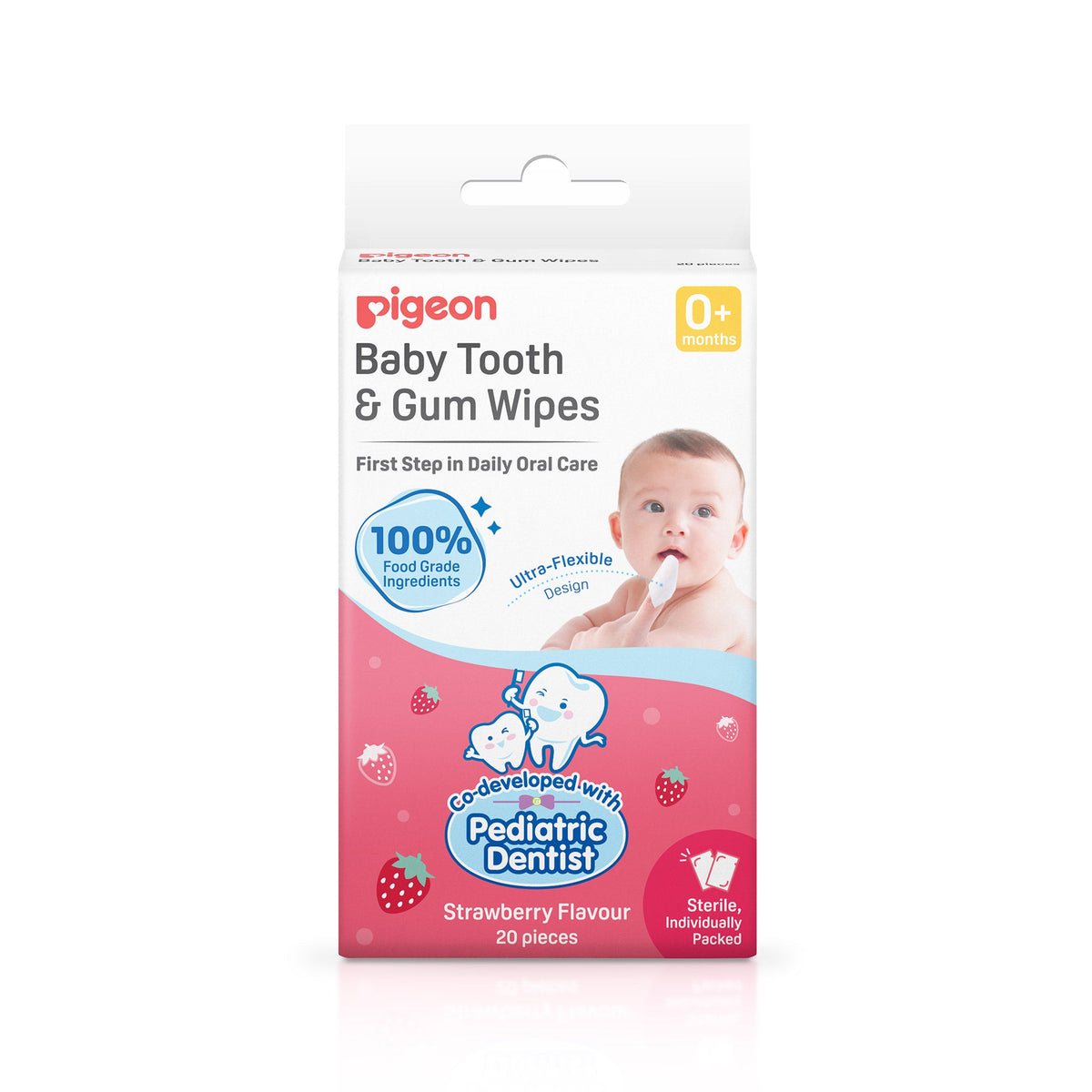 BABY TOOTH & GUM WIPES STRAWBERRY 20S