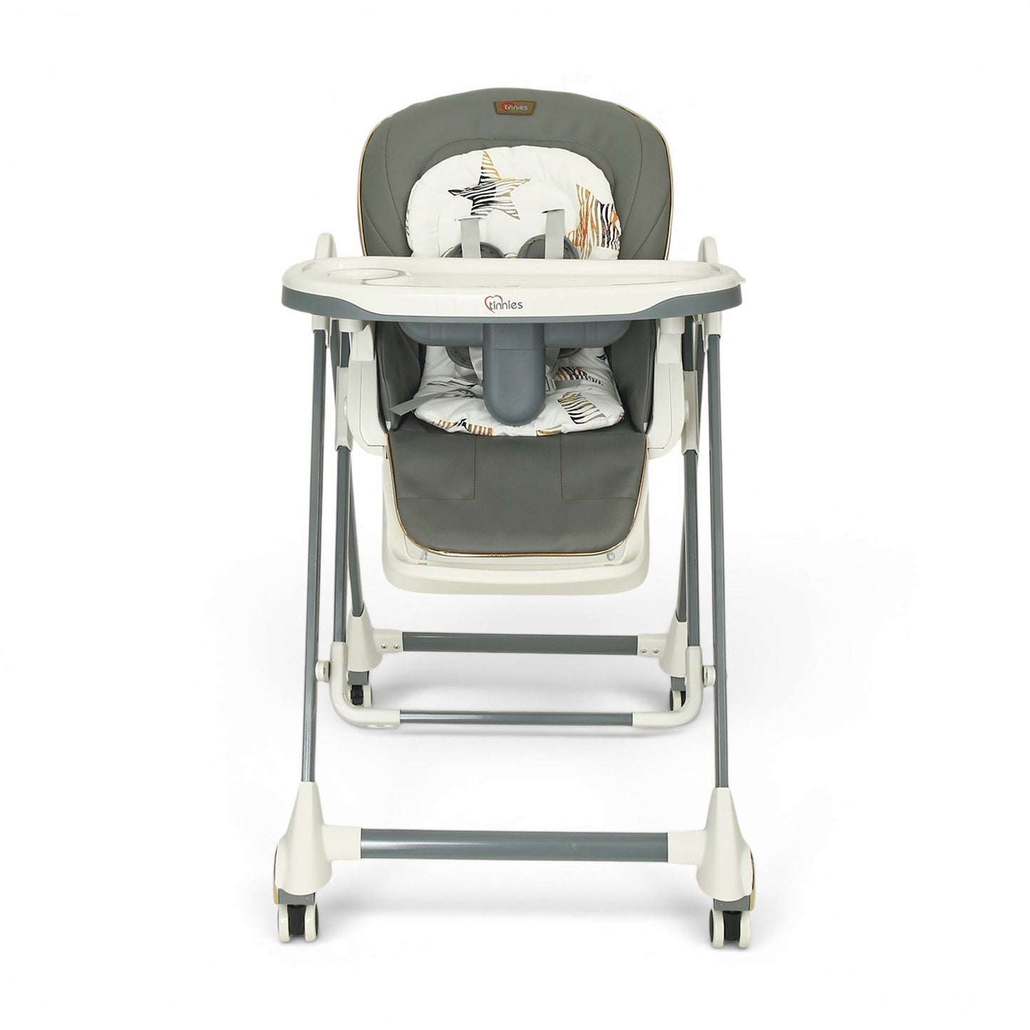 TINNIES BABY HIGH CHAIR W/SWING - GREY