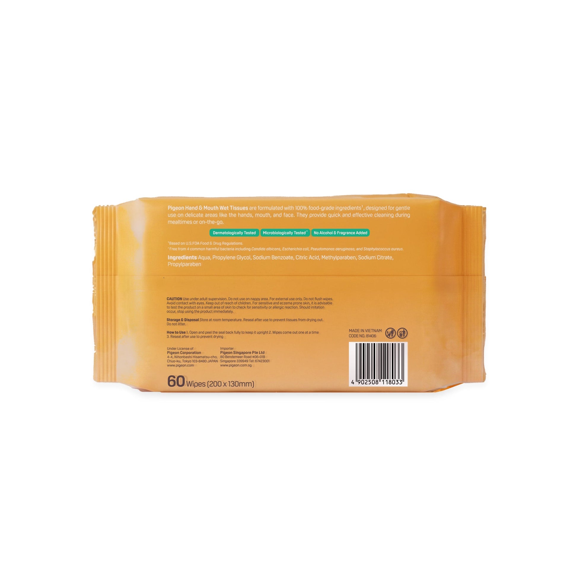 Hand & Mouth Wet Tissues 60S 2In1 Refill