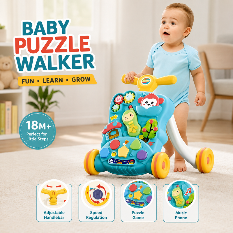 3-in-1 Baby Puzzle Walker & Interactive Activity Center (18M+)