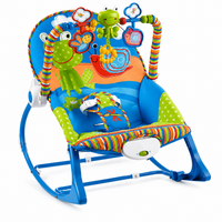 Premium Baby Rocker & Bouncer Seat with Vibration, Toy Bar & Adjustable Recline -JOLLUI - View 3