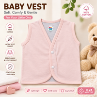 Soft & Gentle 100% Cotton Baby Vest Set (0-24 Months) - View 2