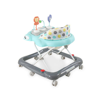 BLUE BABY WALKER – PADDED SEAT & TOY TRAY
