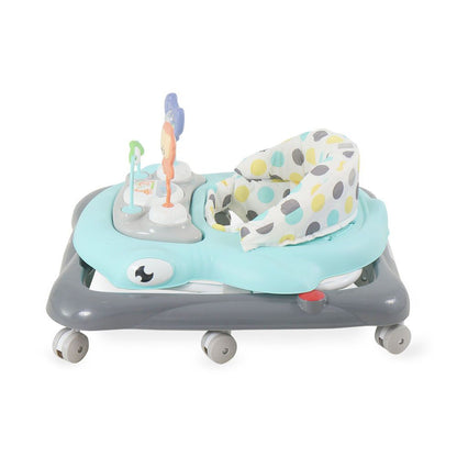 BLUE BABY WALKER – PADDED SEAT & TOY TRAY