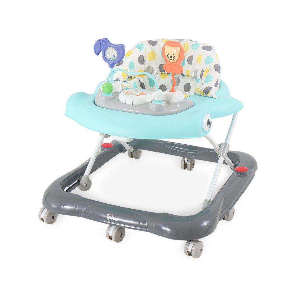 BLUE BABY WALKER – PADDED SEAT & TOY TRAY