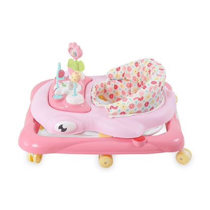 PINK BABY WALKER – PADDED SEAT & TOY TRAY