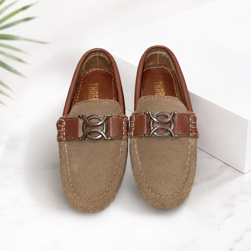 Boys Navy Blue Suede Loafers – Premium Slip-On Casual & Formal Shoes