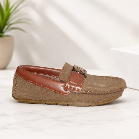Boys Navy Blue Suede Loafers – Premium Slip-On Casual & Formal Shoes