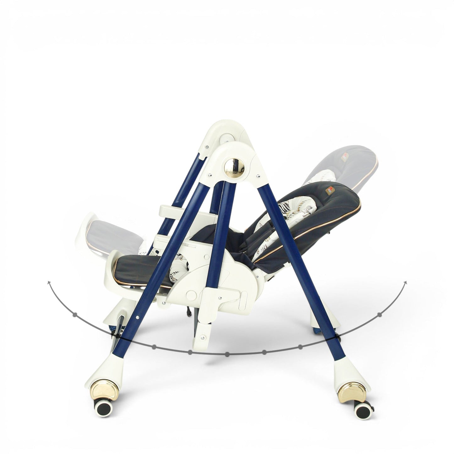 TINNIES BABY HIGH CHAIR W/SWING - BLUE
