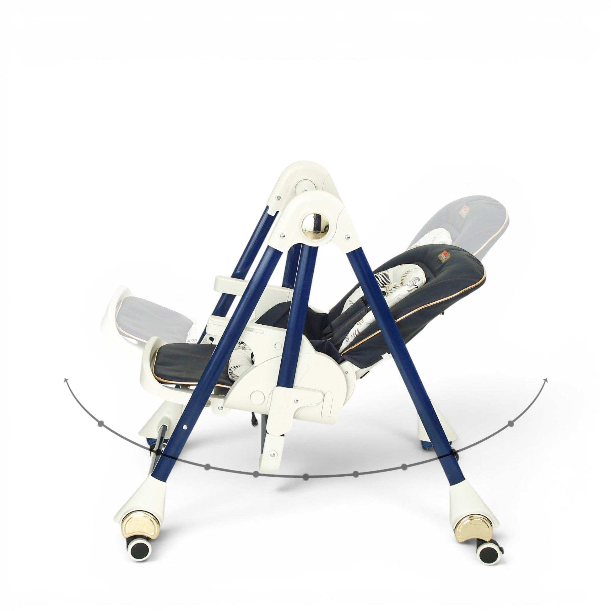TINNIES BABY HIGH CHAIR W/SWING - BLUE