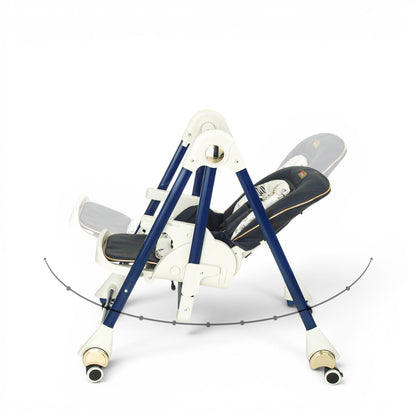 TINNIES BABY HIGH CHAIR W/SWING - BLUE