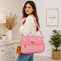 Baby Sky Premium Maternity & Baby Diaper Bag – Stylish Multi-Pocket Travel Bag (Pink) - View 3