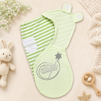 Soft Newborn Swaddle Wrap – Adjustable Cotton Baby Sleep Sack with Magic Wand Design - View 5