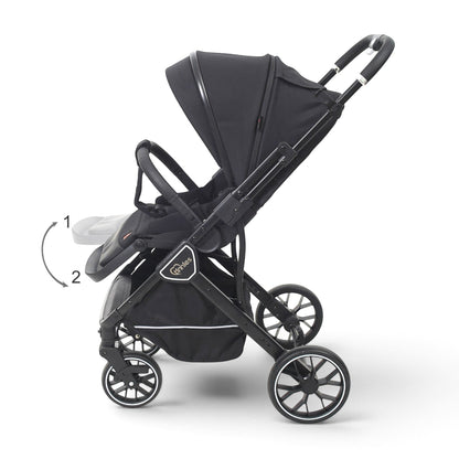 TINNIES REVERSIBLE STROLLER BLACK