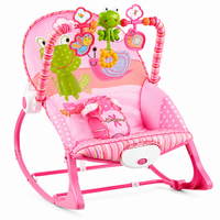Premium Baby Rocker & Bouncer Seat with Vibration, Toy Bar & Adjustable Recline -JOLLUI - View 2
