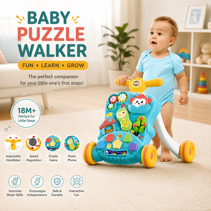 3-in-1 Baby Puzzle Walker & Interactive Activity Center (18M+)
