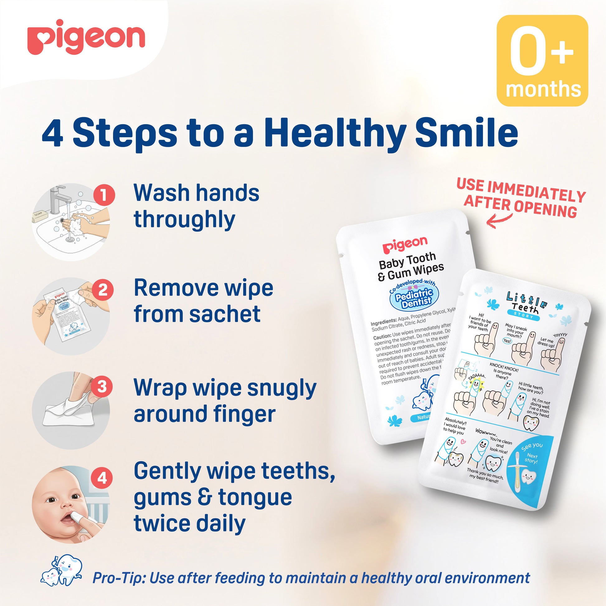 BABY TOOTH & GUM WIPES NATURAL 20S
