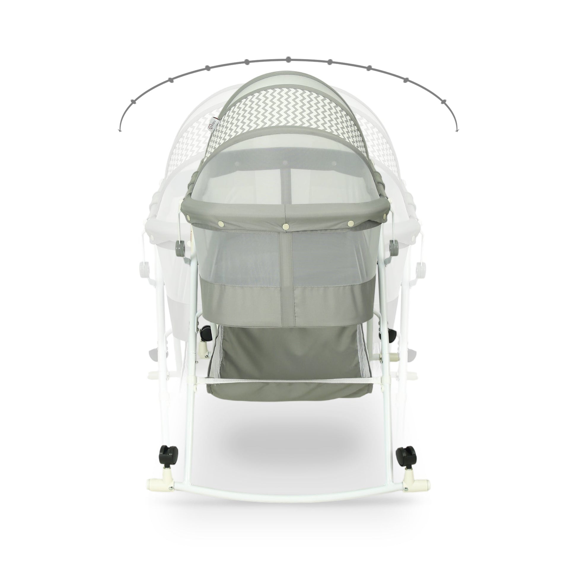 TINNIES PORTABLE BABY CRADLE GREY