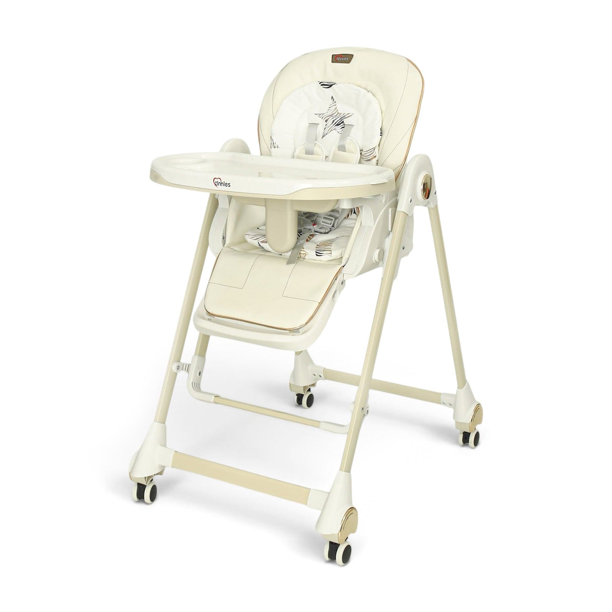 TINNIES BABY HIGH CHAIR W/SWING - WHITE