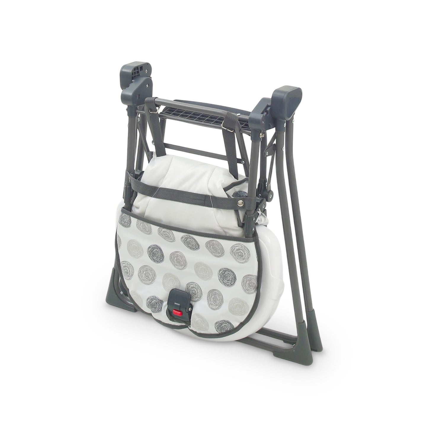 TINNIES PREMIUM GREY POLKA DOT FOLDABLE HIGH CHAIR