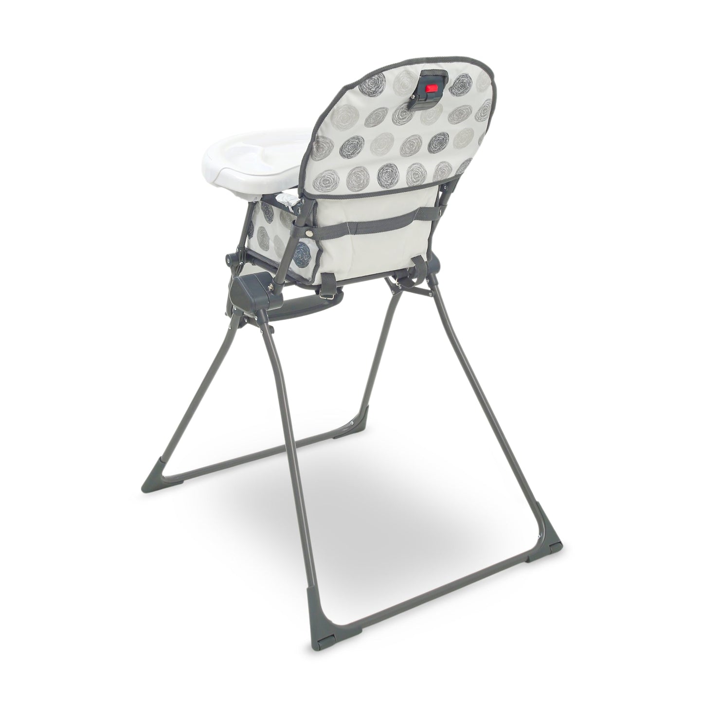 TINNIES PREMIUM GREY POLKA DOT FOLDABLE HIGH CHAIR