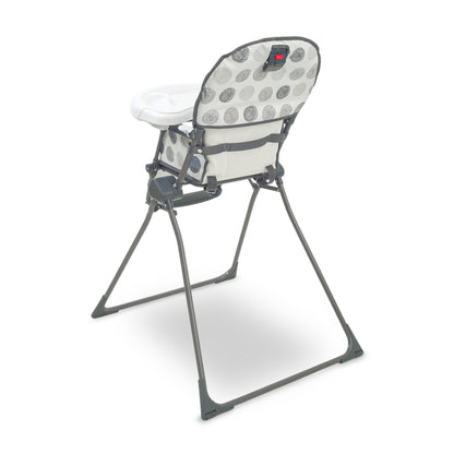 TINNIES PREMIUM GREY POLKA DOT FOLDABLE HIGH CHAIR