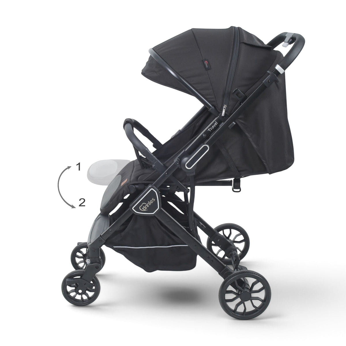 TINNIES TRAVEL STROLLER BLACK