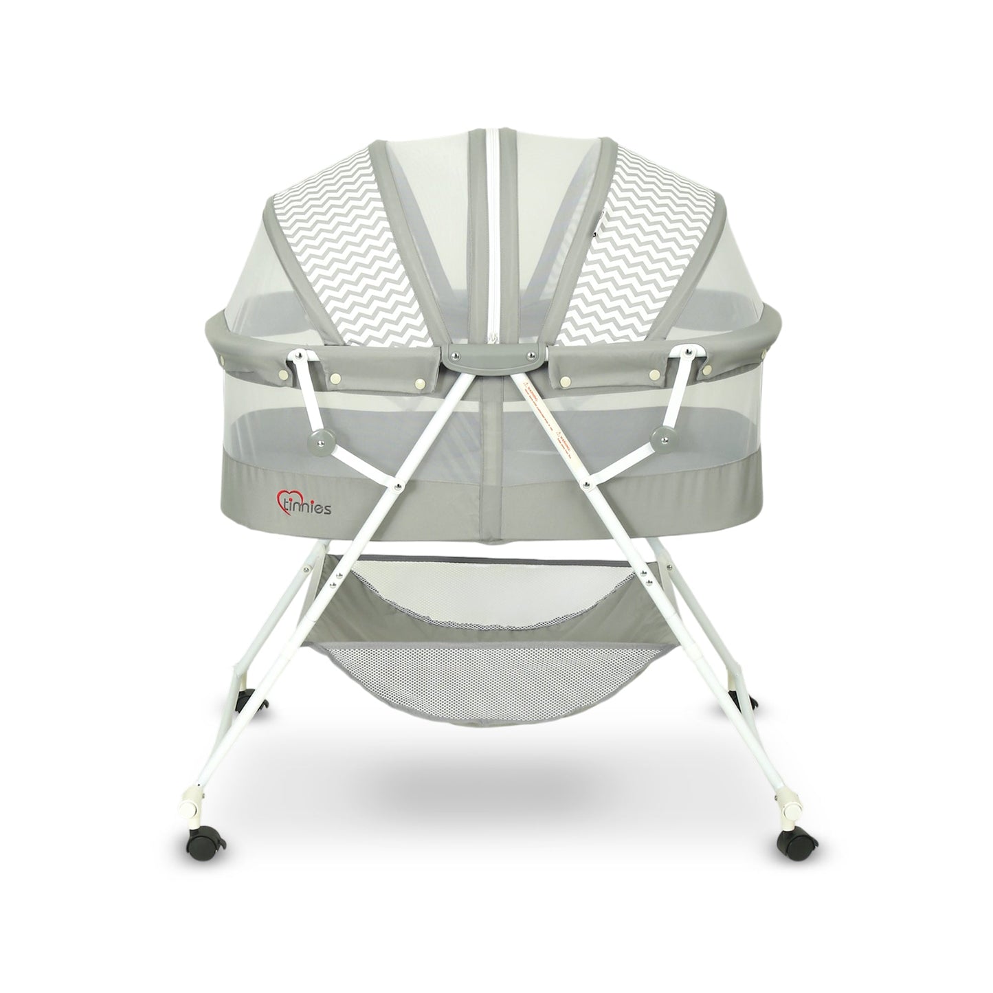 TINNIES PORTABLE BABY CRADLE GREY