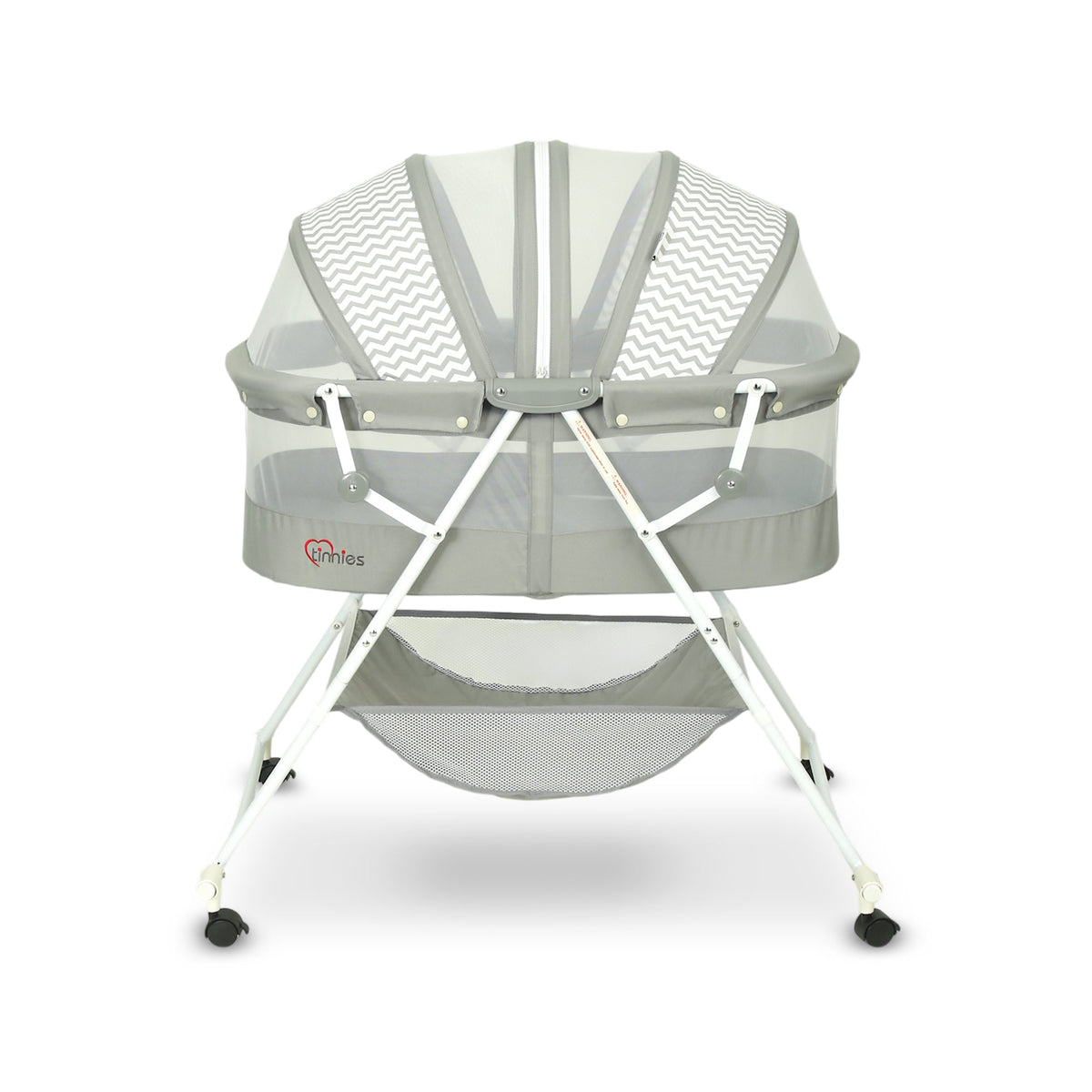 TINNIES PORTABLE BABY CRADLE GREY