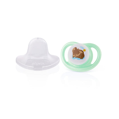 PIGEON MINILIGHT SOFTEST SILICONE GIRL PACIFIER 2PCS - S