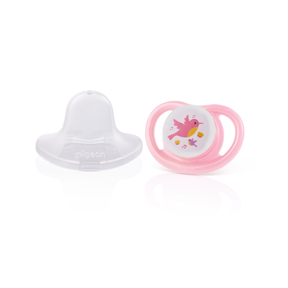 PIGEON MINILIGHT SOFTEST SILICONE GIRL PACIFIER 2PCS - S