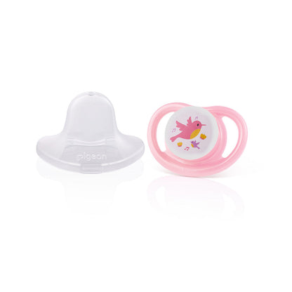 PIGEON MINILIGHT SOFTEST SILICONE GIRL PACIFIER 2PCS - S