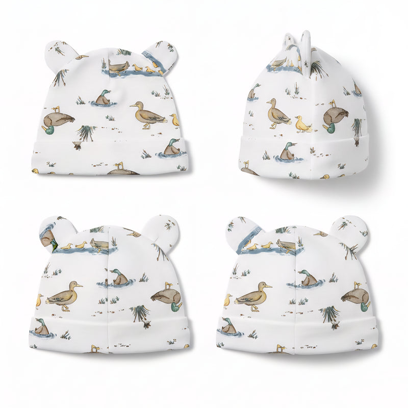 Newborn Baby Cap Duck Print 01100136 Zubaidas