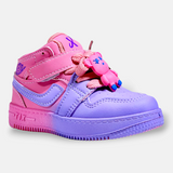 Girls Bear Charm Sneakers