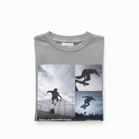 Boys Urban Skate Print Long Sleeve Cotton Shirt Zubaidas - View 4
