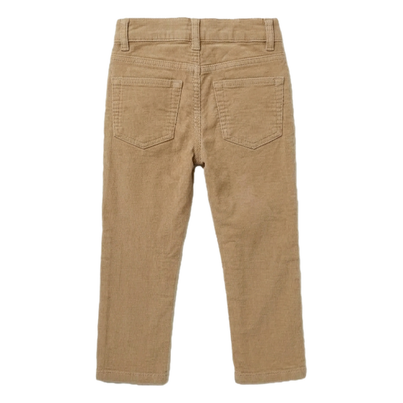 Boys' Slim Fit Corduroy Trousers – Sand Beige Zubaidas
