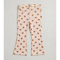 Girl Bear Print Flared Cotton Leggings Zubaidas - View 1