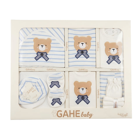 Baby Teddy Bear Layette Gift Set Unisex Newborn Essentials Box Zubaidas