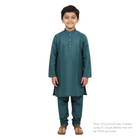 Boys' Two-Piece Kurta Pajama Set Zubaidas - View 1